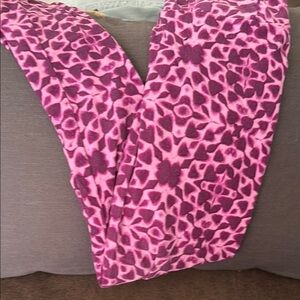 LuLaRoe Pink and Purple Textured Tights